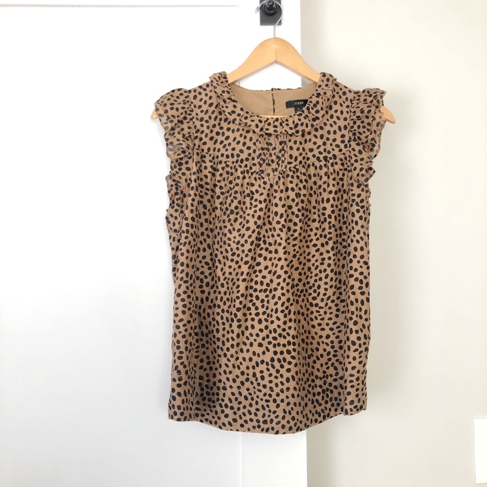 Jcrew Dot Leopard Top